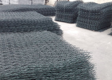 Cestas revestidas tejidas del Pvc Gabion de la malla de alambre, cestas plásticas de Gabion