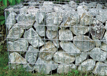 Malla soldada con autógena galvanizada pesada Gabions, jaula de piedra de acero diámetro de alambre de 3,0 - 6,0 milímetros