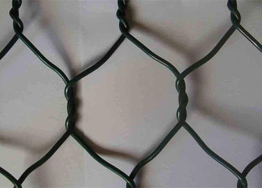 Cestas hexagonales torcidas dobles revestidas de la malla de alambre del PVC Gabion del acero suave