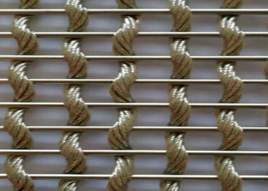 Los paneles decorativos tejidos de la cerca de la malla de alambre para el diámetro de alambre de la arquitectura 0.2mm-4m m