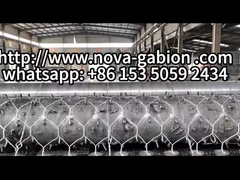 Cesta de gavión hexagonal de malla tejida de control de ríos para protección costera