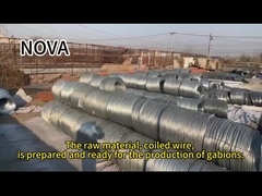 Cajas de gabión Cestas de piedra Envasado en caliente Gavianizado de zinc malla de alambre metálico para la protección del río