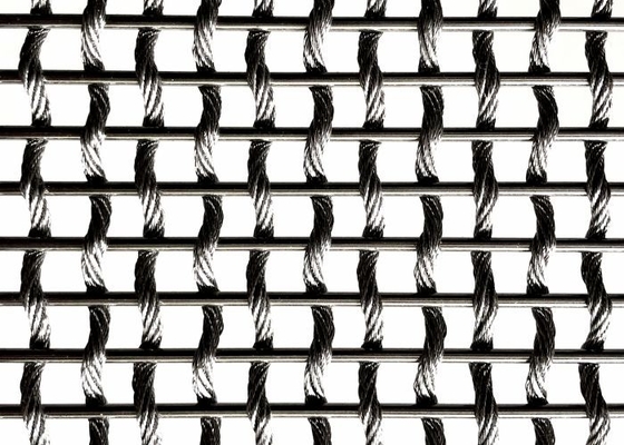 Metal tejido malla decorativa de la pañería del acero inoxidable 304 arquitectónico