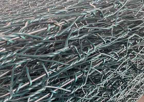 El PVC amistoso de ECO cubrió la malla de alambre 60x80m m de Gabion para el proyecto del genio civil