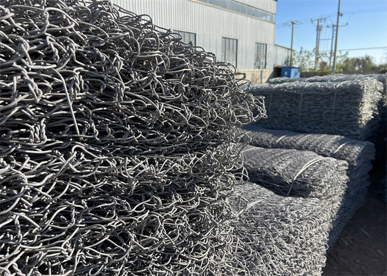 Madera de gabión de alambre de metal galvanizado con recubrimiento de zinc de 220-240 g/m2