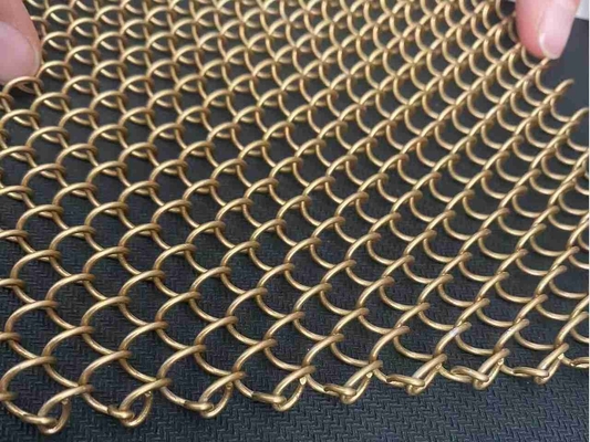 El techo Devider de aluminio de cadena de enlace cortina 4mm 5mm 6mm metal decorativo