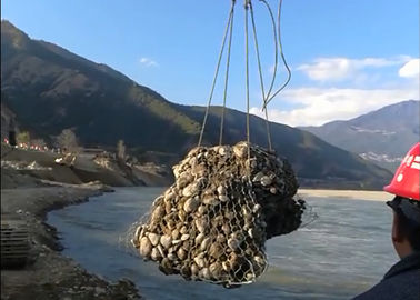 La pared temporal de la roca de Gabion de la protección contra inundaciones enjaula resistencia a la tensión de 380 MPa