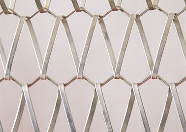 Red decorativa de malla de alambre del vínculo del metal del espiral decorativo de los paneles para la cortina