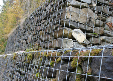 Malla soldada con autógena cubierta Galfan Gabions del 10% para la estabilización de la tierra