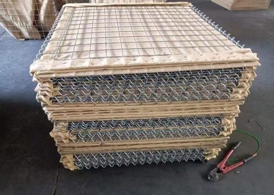 Barreras de arena itares de trabajo pesado con alambre de malla personalizable y superficie galvanizada en caliente