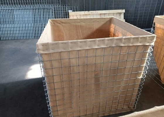 Barreras de arena itares de alambre de acero galvanizado para infraestructura crítica