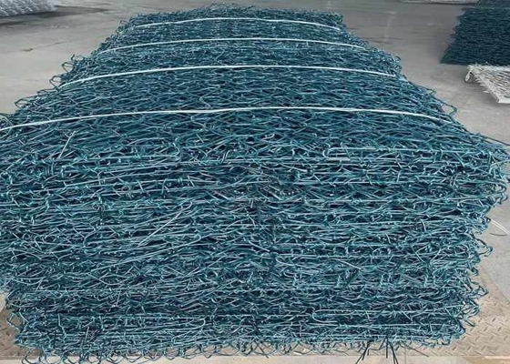 El PVC amistoso de ECO cubrió la malla de alambre 60x80m m de Gabion para el proyecto del genio civil