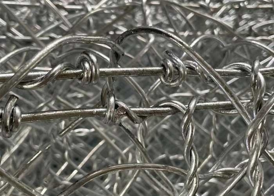 2*1*1m 245gm Cestas de alambre galvanizado de gabión Construcción duradera