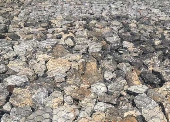 Resistencia a la tracción Colchones de gabión con revestimiento de PVC verde