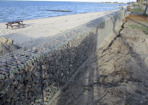 El polvo verde galvanizó la caja soldada con autógena 3m m de Gabion para la decoración de la pared de Lanscaping