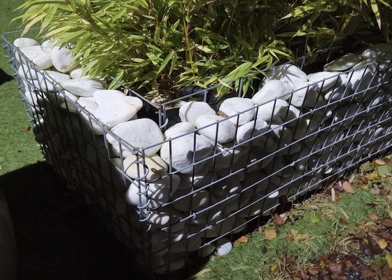 Las cestas de Gabion del muro de contención del rectángulo galvanizaron el Pvc del alambre de acero cubierto