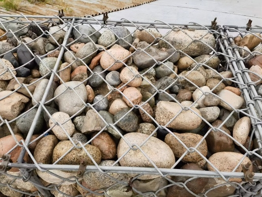 Control de inundaciones 3.2mm Gabion Mesh Cage para cajas de gabión saco de piedra Río llenando bolsas de gabión