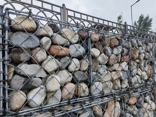 Caja de gabión de alambre de acero galvanizado resistente a la corrosión para la protección de la orilla del río
