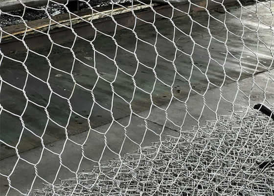 Madera de gabión de alambre de metal galvanizado con recubrimiento de zinc de 220-240 g/m2