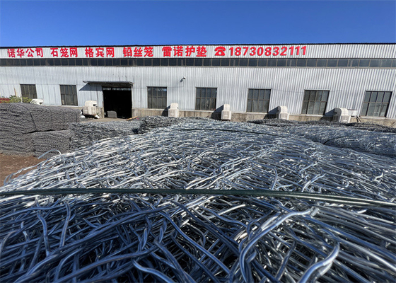 1m-2m de ancho Caja de gabión galvanizado 80x100mm Tamaño de malla