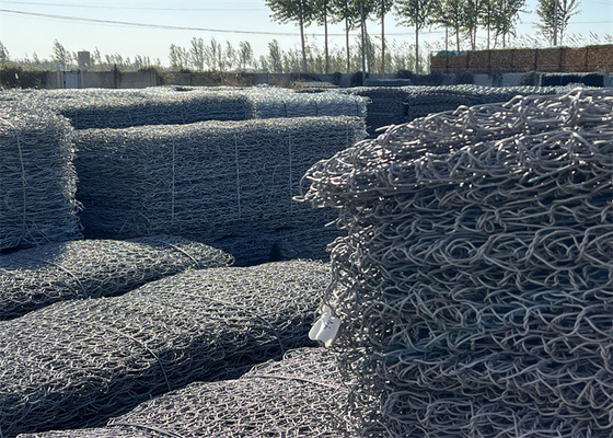 1m-2m de ancho Caja de gabión galvanizado 80x100mm Tamaño de malla