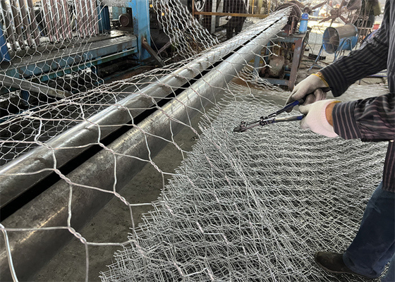 1m-2m de ancho Caja de gabión galvanizado 80x100mm Tamaño de malla