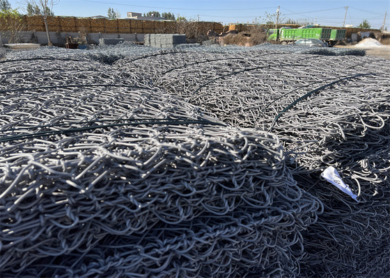 Cesta de gaviones galvanizada 2x1x1m Malla de acero de doble torsión alambre de 2,7 mm