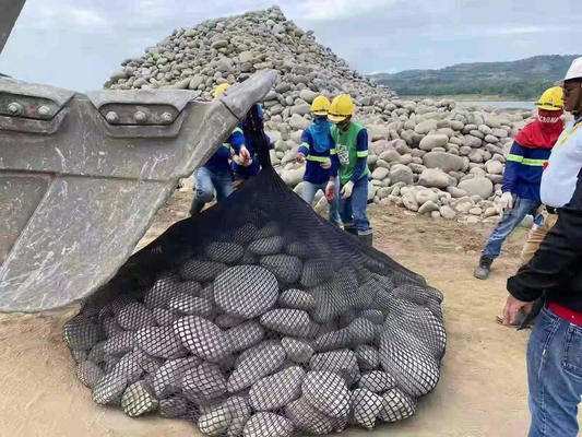 Unidad de filtro de bolsas de roca de 2 toneladas para control de ríos y trabajos de construcción temporales