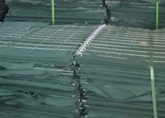 Barreras de arena itares de trabajo pesado con malla de alambre de 4,0 mm revestida con galfan y pines de unión de acabado incluidos