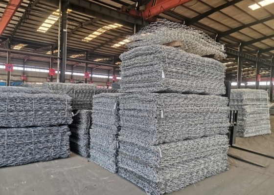 Paredes hexagonales de alambre metálico de gabión de trabajo pesado Resistencia a la corrosión Revestimiento de zinc 240g/m2