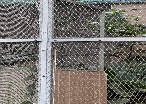 Diámetro de alambre de 2 mm 304L de acero inoxidable malla de cuerda para animales de zoológico recintos
