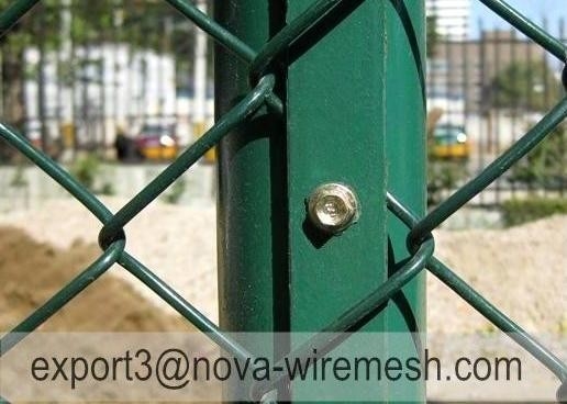 Enlace de cadena fuerte de cerca de malla galvanizado de PVC recubierto