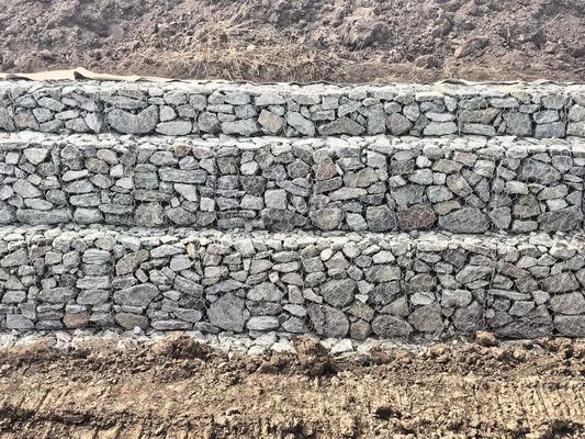 Banco de inundación o banco de guía de malla de gabión con diámetro de alambre de 2,0 mm a 4,0 mm