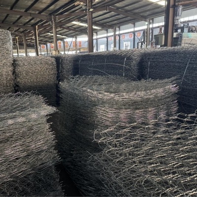 Cesta de gaviones galvanizada 2x1x1m Malla de acero de doble torsión alambre de 2,7 mm