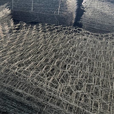 Cesta de gaviones galvanizada 2x1x1m Malla de acero de doble torsión alambre de 2,7 mm