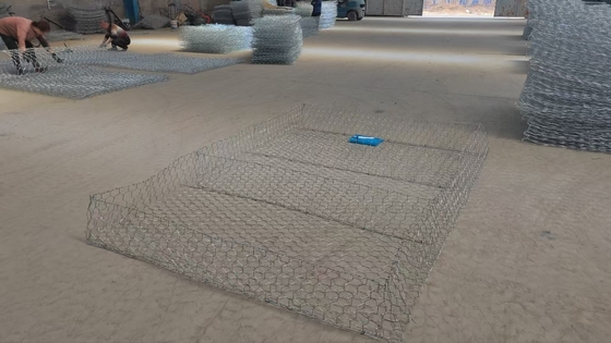 Malla de gaviones hexagonales galvanizados para estabilización de taludes