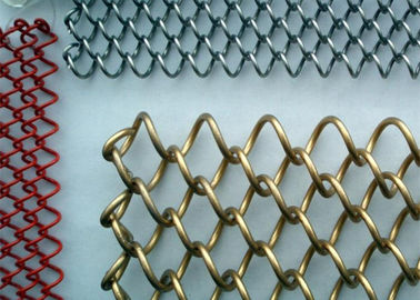 Cortina de malla metálica decorativa de aluminio de oro de 6 mm x 6 mm divisor de habitación personalizable