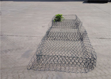 Colchón revestido revestido de las cestas PE Gabion del PVC Gabion del diafragma doble