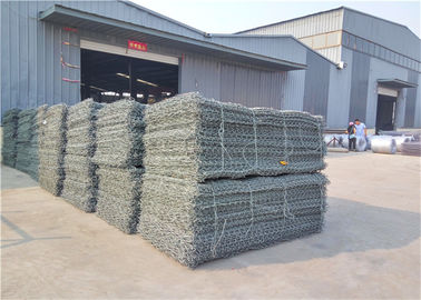 El PVC de la protección de la erosión cubrió Gabion, jaula del metal llenada de las piedras