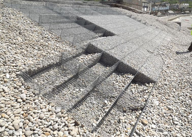 Colchón revestido de  Gabion del cinc pesado, muros de contención de las cestas de la malla de alambre
