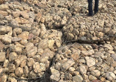 Defienda las jaulas/de la pared de Gabion de las inundaciones las jaulas cubiertas Pvc de la piedra de Gabion
