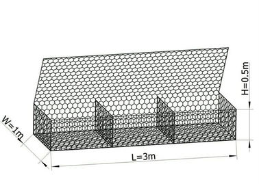 Diámetro de jaula 0,9m Cajas de gabión galvanizado para patio / decoración con superficie recubierta de PVC