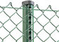 El Pvc ligero cubrió la malla de la cerca de la alambrada verde/negro/color azul