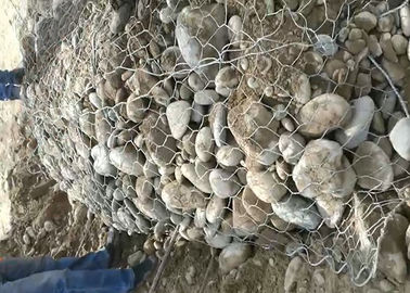 Malla tejida bolso Columniform ISO9001 de Gabion de la jaula del alambre de la pared de piedra del saco aprobada