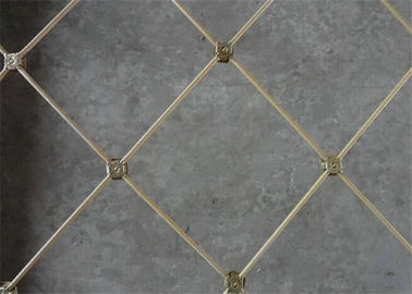Protección flexible galvanizada de Rockfall de la inmersión caliente que pesca forma revestida del agujero del diamante del PVC