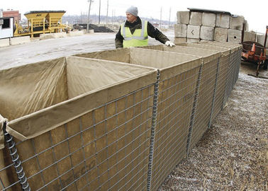 Barreras defensivas itares soldadas con revestimiento de Galfan Bastión defensivo con arena para muro defensivo