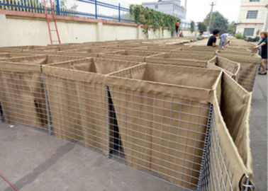 Barrera de bastión defensivo itar ISO / caja de gabión soldada para diámetro de alambre de 3-6 mm