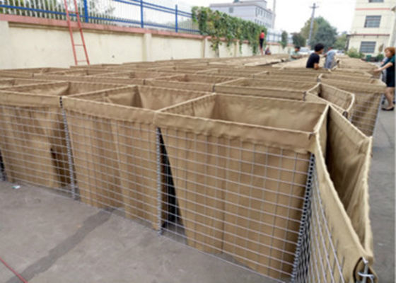 Barrera de bastión defensivo itar ISO / caja de gabión soldada para diámetro de alambre de 3-6 mm