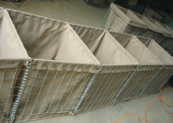 Barreras defensivas itares de 3 mm / caja de malla de gabión de barrera de arena