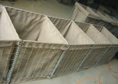 Barreras defensivas itares de 3 mm / caja de malla de gabión de barrera de arena